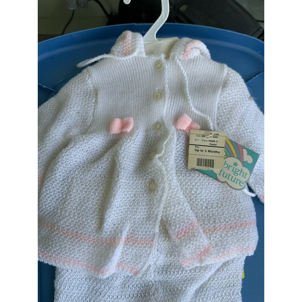 NWT Vintage 90s BRIGHT FUTURE Infant Baby‎ Girl Outfit 0 - 3 Months Gift NEW
